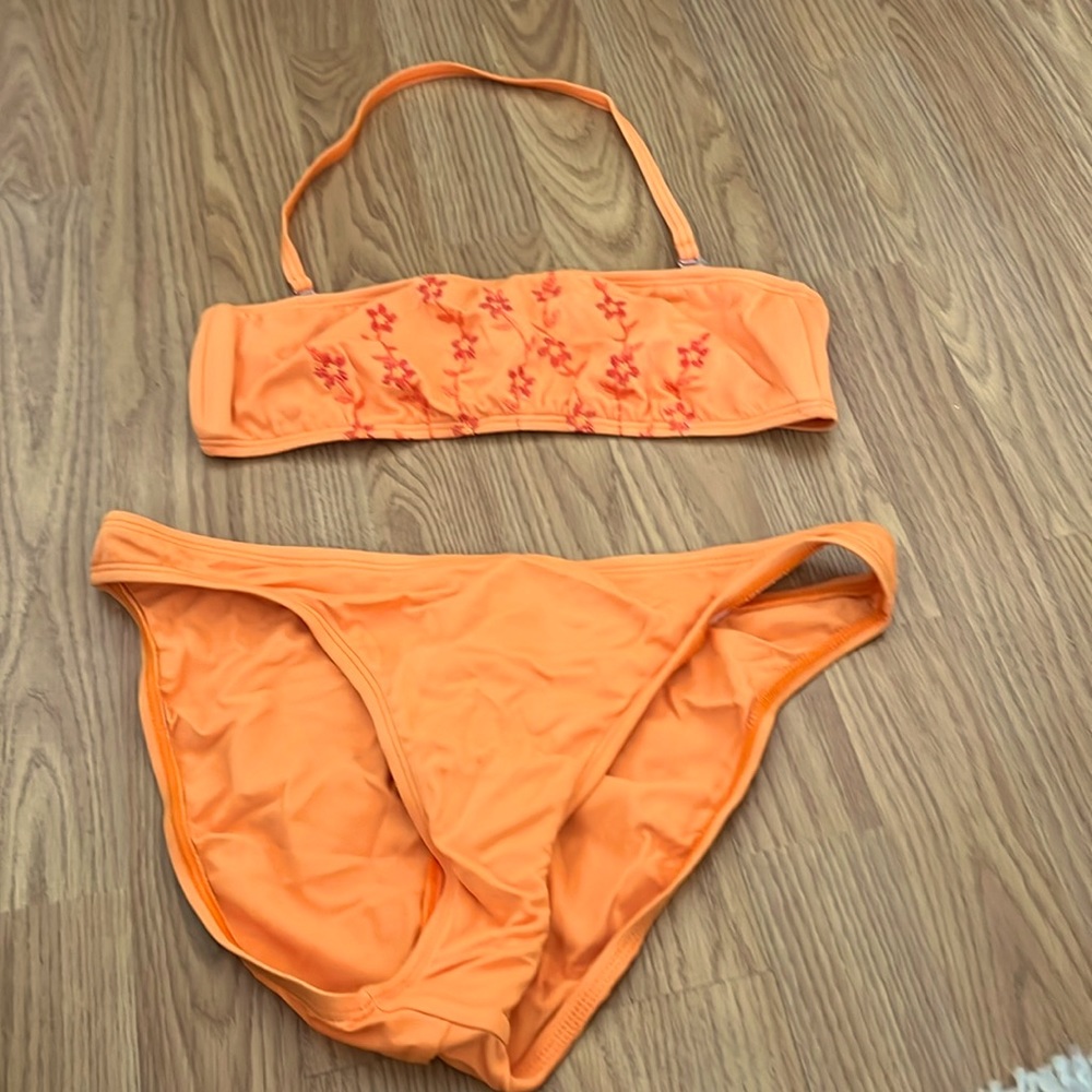 No Boundaries orange bikini set